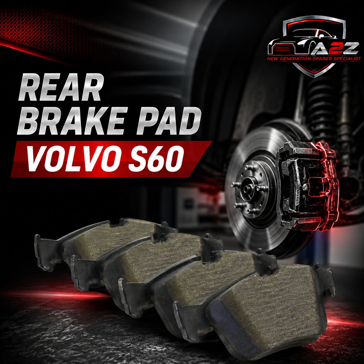 Rear Brake Pad Set 32300259 Compatible With VOLVO S60