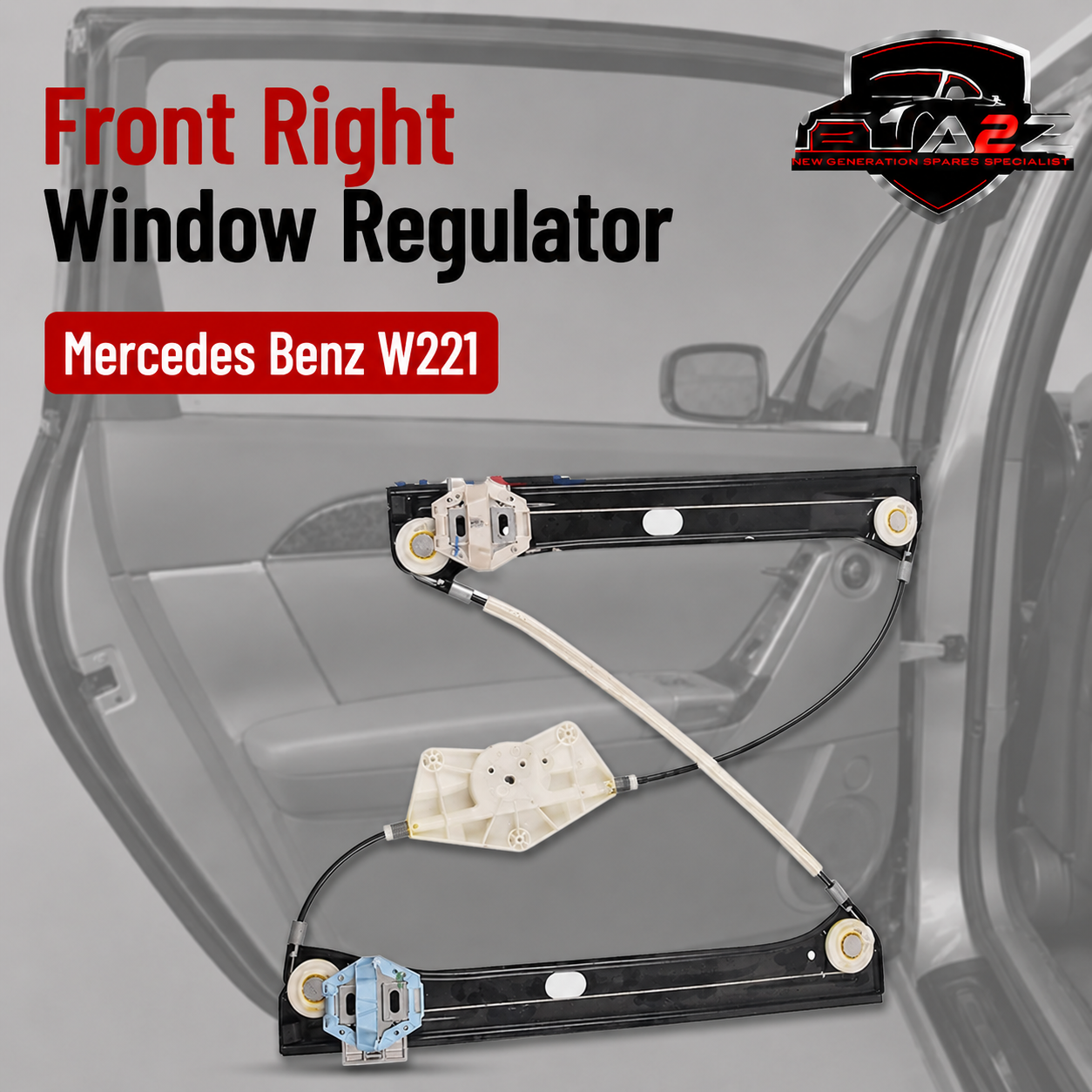 Front Right Window Regulator 2217200246 Compatible With Mercedes Benz W221