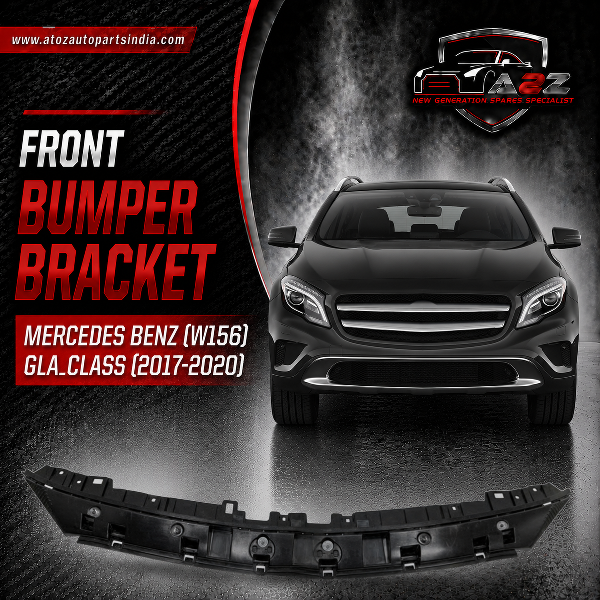Front Bumper Bracket A1568851102 1568851102 Compatible With Mercedes Benz (W156) GLA-Class (2017-2020) Tag No.547