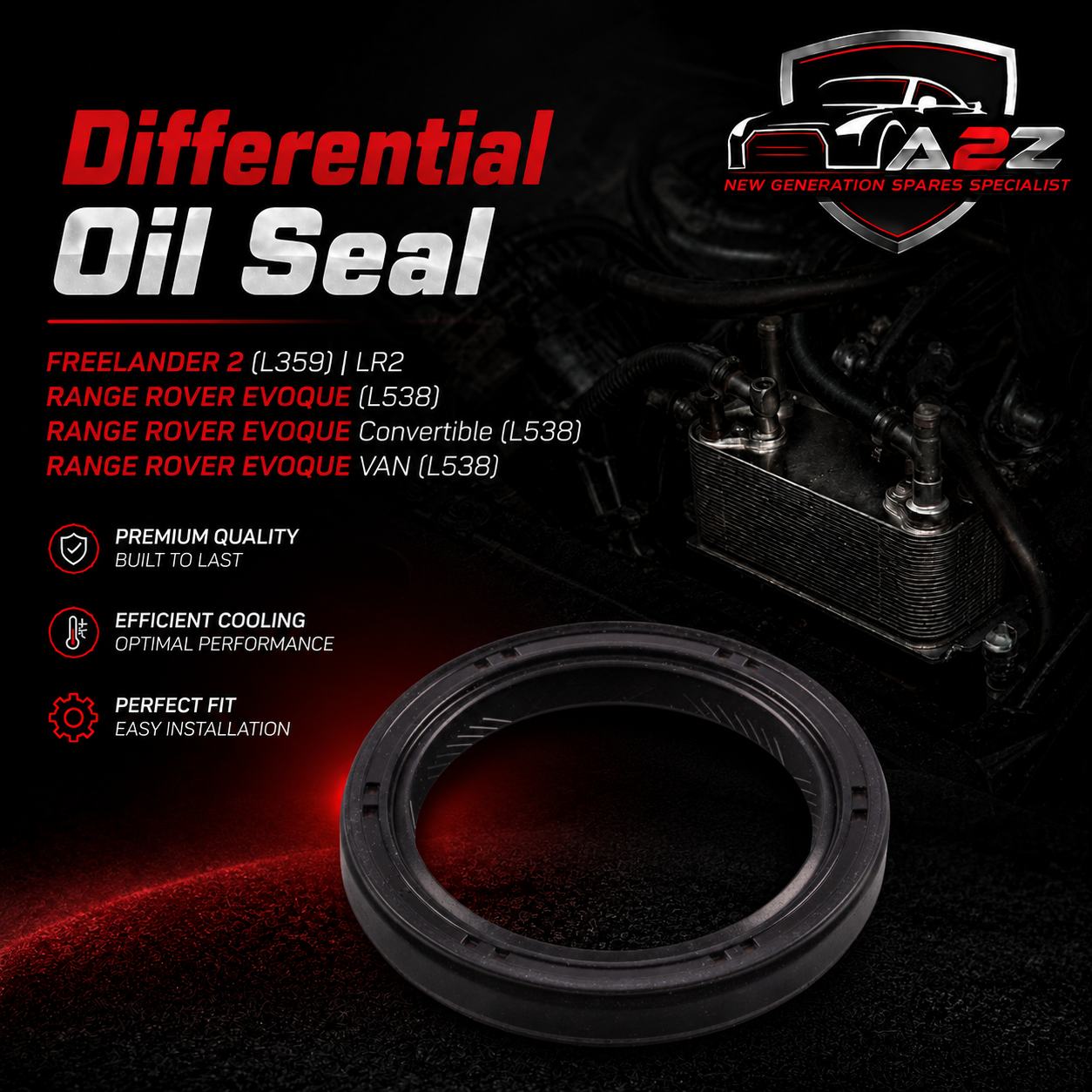 Differential Oil Seal LR002906 Compatible With FREELANDER 2 (L359) | LR2 RANGE ROVER EVOQUE (L538) RANGE ROVER EVOQUE Convertible (L538) RANGE ROVER EVOQUE VAN (L538)