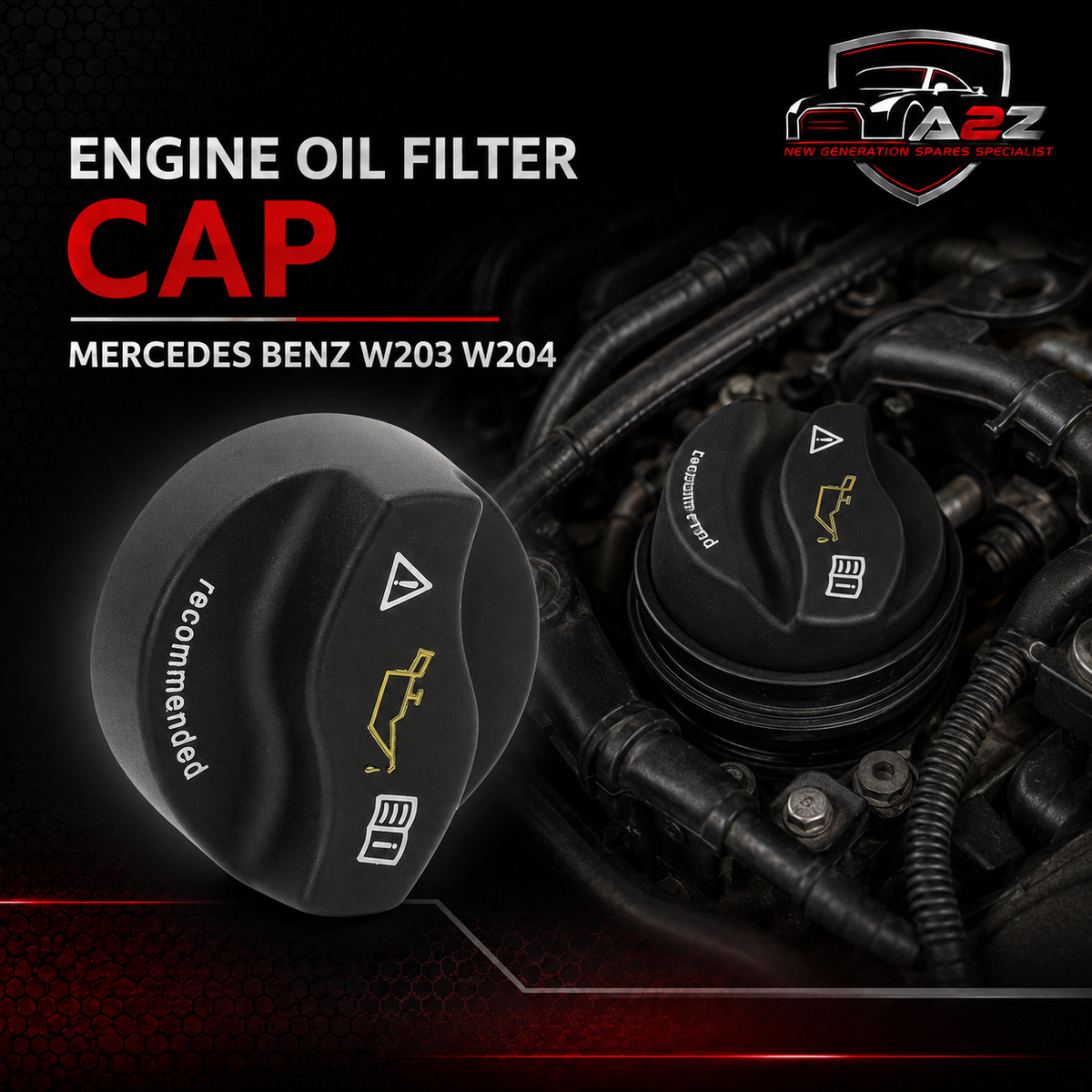 Engine Oil Filter Cap 0000101685 Compatible With Mercedes Benz W203 W204 W205