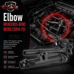 Elbow (Thermostat)  2742000615 2742003300 Compatible With MERCEDES-BENZ C-CLASS W205 & E-CLASS W212 W213 Tag-E-23