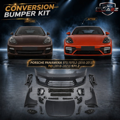 Complete Conversion Bumper Kit Compatible With Porsche Panamera (2010-2013) Upgrade  To Porsche Panamera (2018-2023)  (Shipping Cost Not Included In Price)