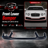 Front Lower Bumper 3W3807217 3W3807221 Compatible With Bentley GT (2012-2015) Tag No.1021