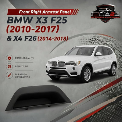 RHD Front Right Armrest Panel 51417250307 Compatible With BMW  X3 F25 2010-2017 & X4 F26 (2014-2018)