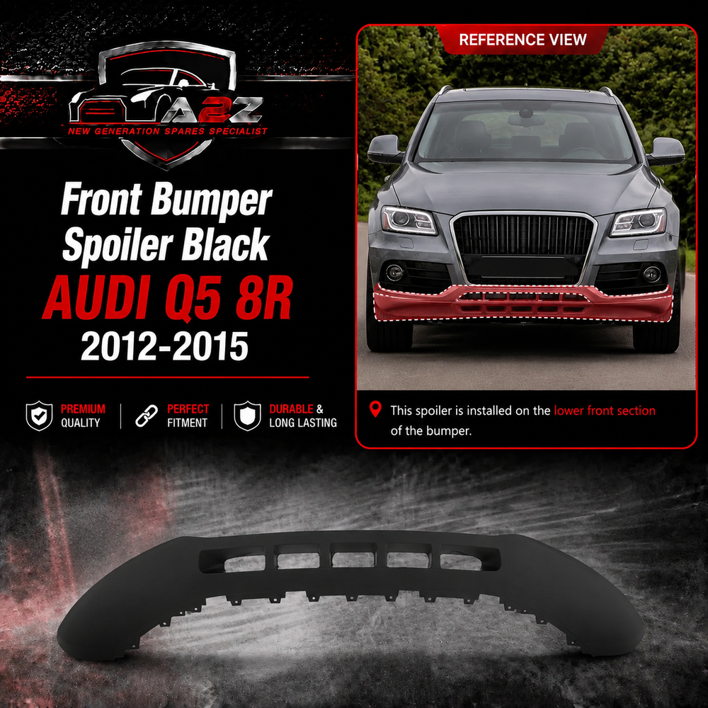 Front Bumper Spoiler Black 8R0807061E Compatible With AUDI Q5 8R 2012-2015 Tag No.91