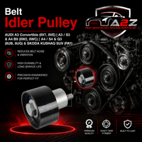 Belt Idler Pulley 04E109244A 04C109244B 04C109244D Compatible with AUDI A3 Convertible (8V7, 8VE) | A3 / S3 & A4 B9 (8W2, 8WC) | A4 / S4 & Q3 (8UB, 8UG) & SKODA KUSHAQ SUV (PA1) Tag no : 8