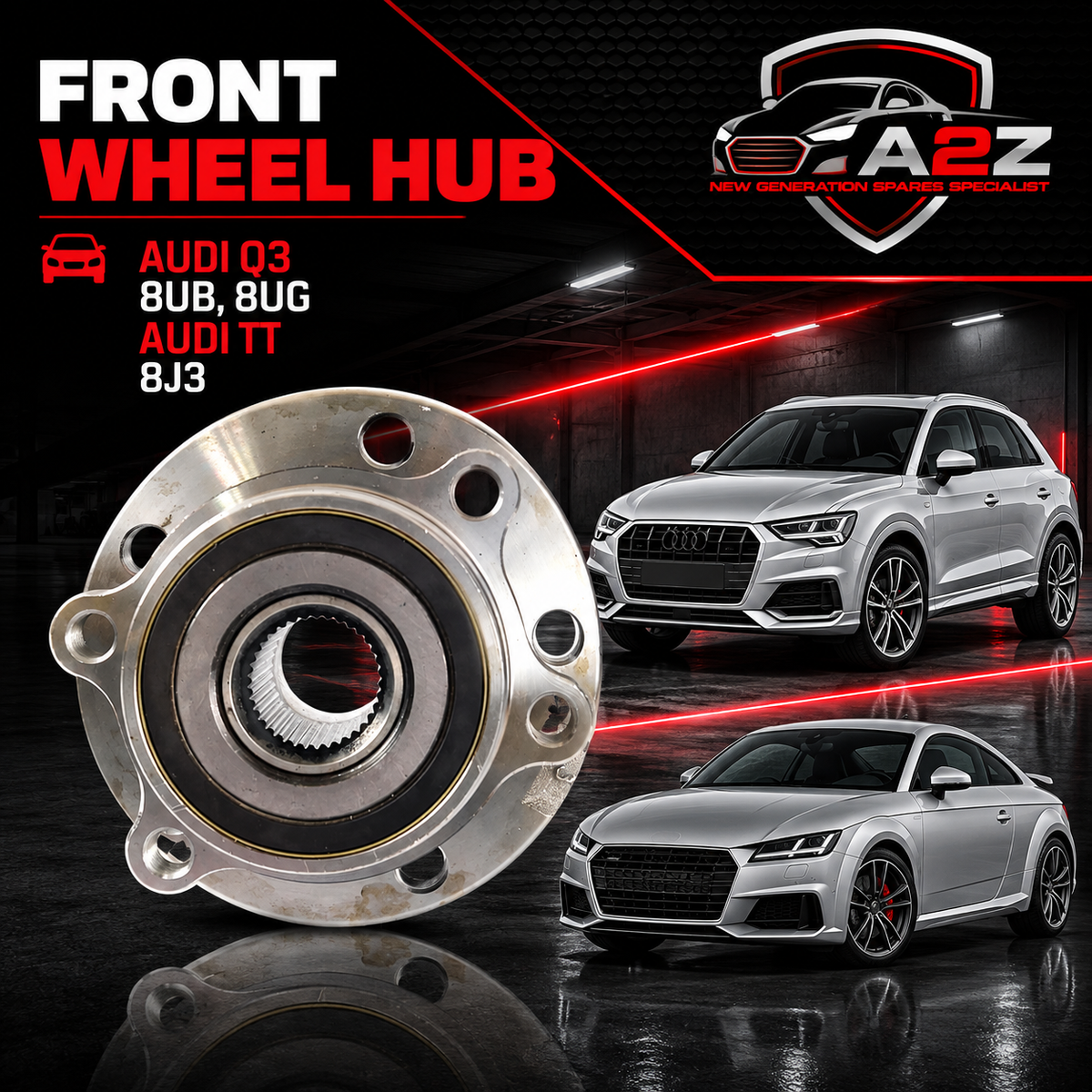 Front Wheel Hub 1T0498621 8V0498625A 1K0407621C 1K0407621D 1K0407621F 1T0498621 3C0498621 5K0498621 8J0598625 8X0498625 Compatible With AUDI Q3 8UB, 8UG & TT 8J3