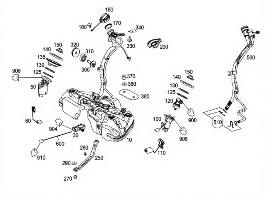 A2044701394 Fuel Pump For MERCEDES-BENZ C-CLASS W204 & E-CLASS W212 Tag-F-14
