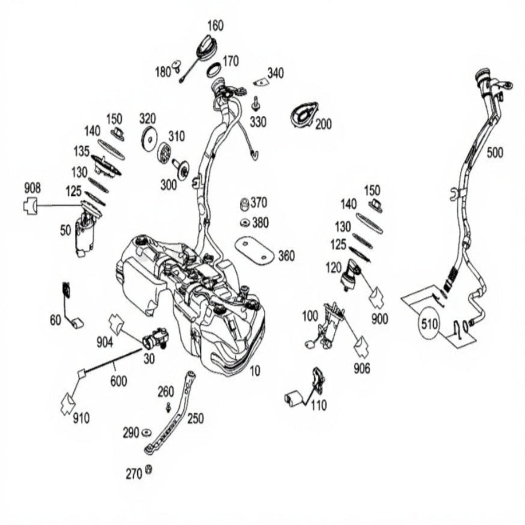 Fuel Pump A2044701394 A2044700794 A2044701794 A2C53327635 Compatible With MERCEDES-BENZ C-CLASS W204 & E-CLASS W212 Tag No.14