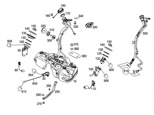 A2044701394 Fuel Pump For MERCEDES-BENZ C-CLASS W204 & E-CLASS W212 Tag-F-14