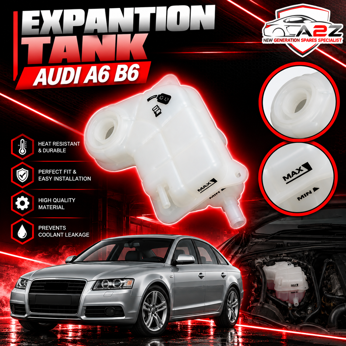 Coolant Expantion Tank 8E0121403 Compatible With AUDI A6/B6