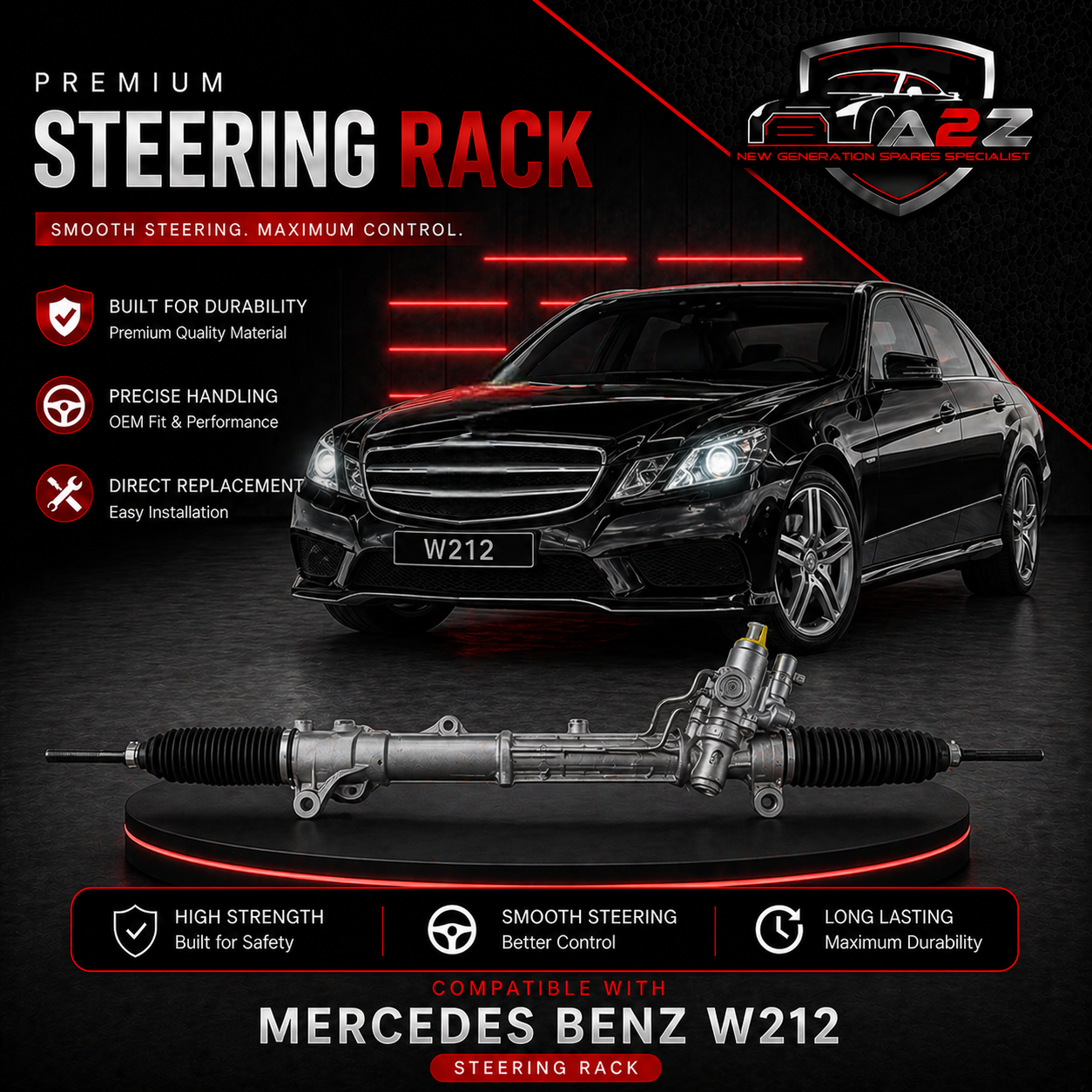 Steering Rack 2124603700 A2124603700 Compatible With Mercedes benz W212