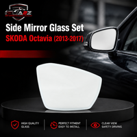 Side Mirror Glass Set Left 5E0857521C  & Right 5E0857522C Compatible With SKODA Octavia (2013-2017)