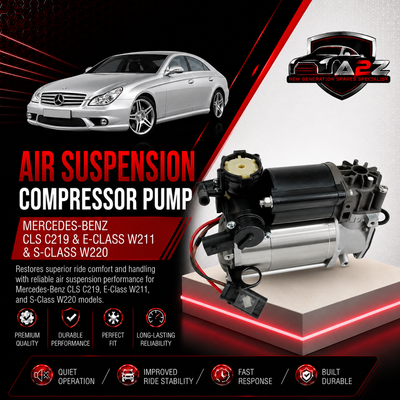Air Suspension Compressor Pump 2203200104 2113200104 2113200304 211320030480 Compatible With MERCEDES-BENZ CLS C219 &  E-CLASS W211 & S-CLASS W220