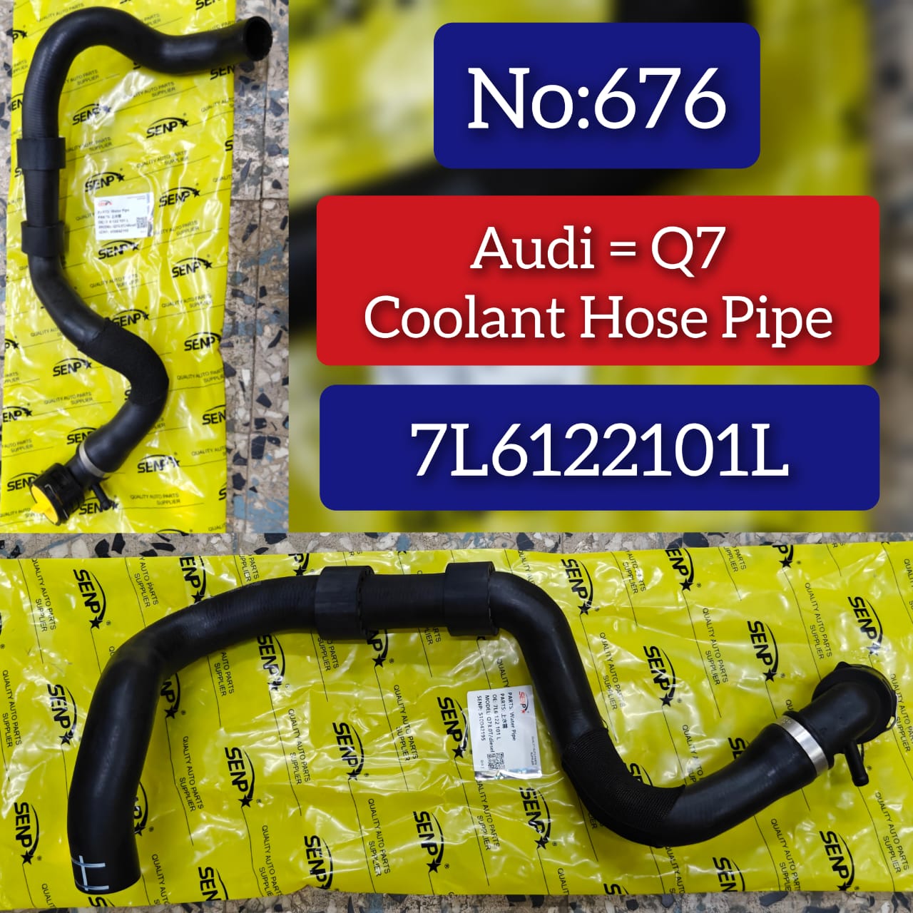 Coolant Hose Pipe 7L6122101L Compatible With Audi Q7 Tag No.676