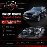 Complete Headlight Assembly (Helogen-Black Shade) Left A1648202159 & Right A1648202259 1648207761 A1648207761 Compatible With Mercedes Benz ML-Class (W164) (2009-2011) Tag No.129