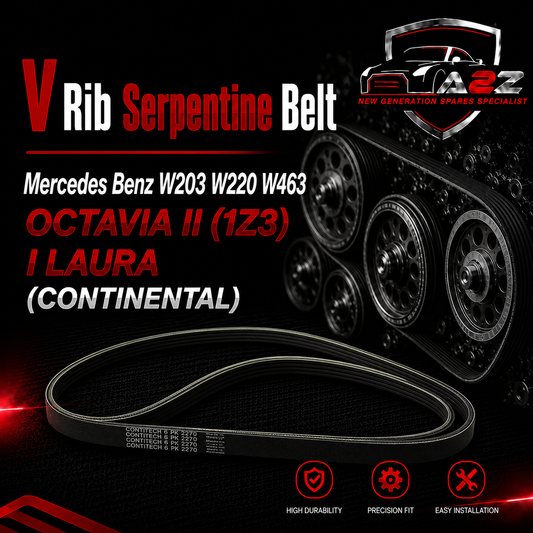 V-ribbed Serpentine Belt 0119979792 Compatible With Mercedes Benz W203 W220 W463