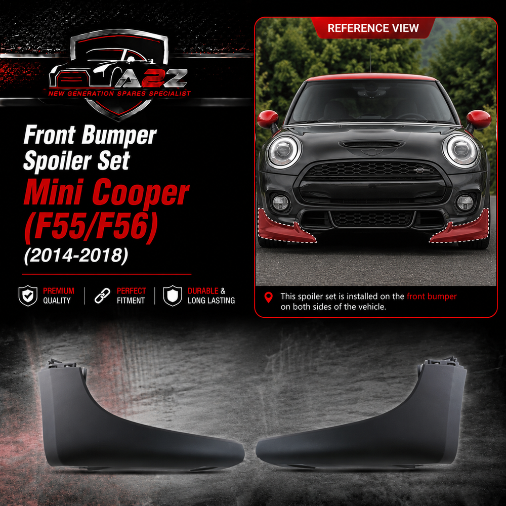 Front Bumper Spoiler Left 51117337813 & Right 51117337814 Compatible With Mini Cooper (F55/F56) (2014-2018) Tag No.82