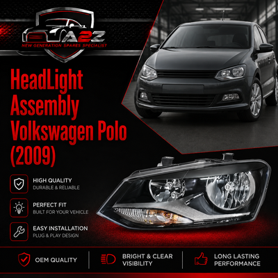 Head Light Set Left 6R1941007 & Right 6R1941008 Compatible With Volkswagen Polo (2009)