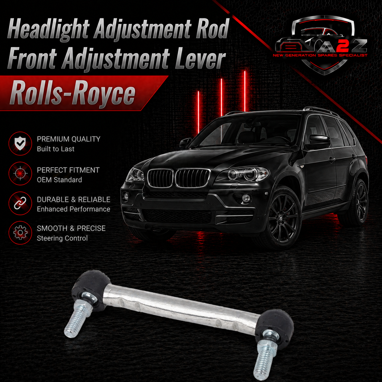 Headlight Adjustment Rod Front Adjustment Lever 37146776549 Compatible With BMW E70 E71