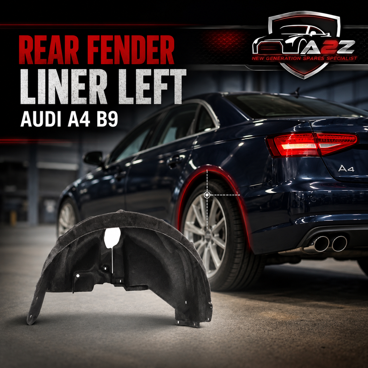 Rear Wheelarch Right 8WD810172A Compatible With Audi A4 B9