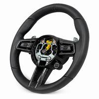 Black Smooth Leather Steering Wheel Compatible With Porsche All Models