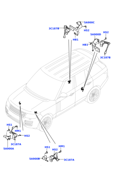 Rear Left Height Level Sensor LR033257 Compatible With LAND ROVER RANGE ROVER IV (L405) & RANGE ROVER SPORT II (L494)