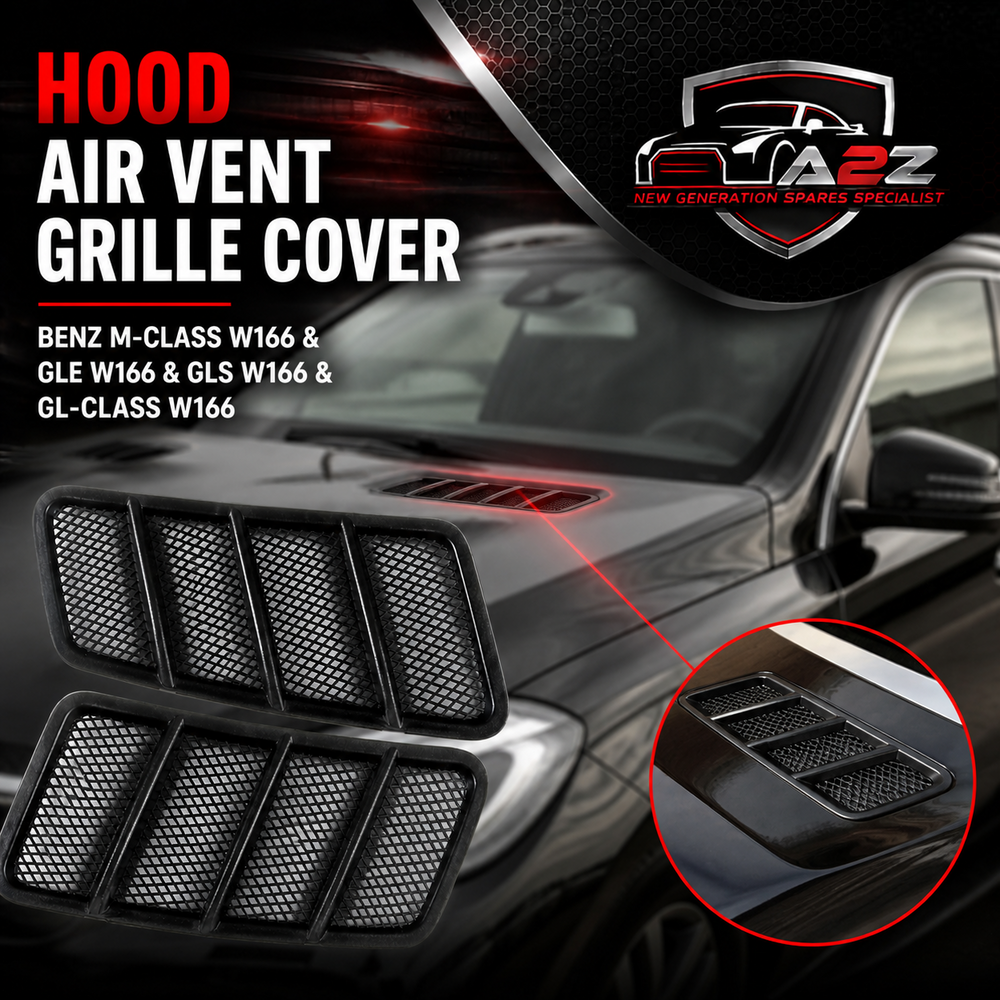 Hood Air Vent Grille Cover Left 1668800105 & Right 1668800205 Compatible With MERCEDES BENZ  M-CLASS W166 & GLE W166 & GLS W166 & GL-CLASS W166