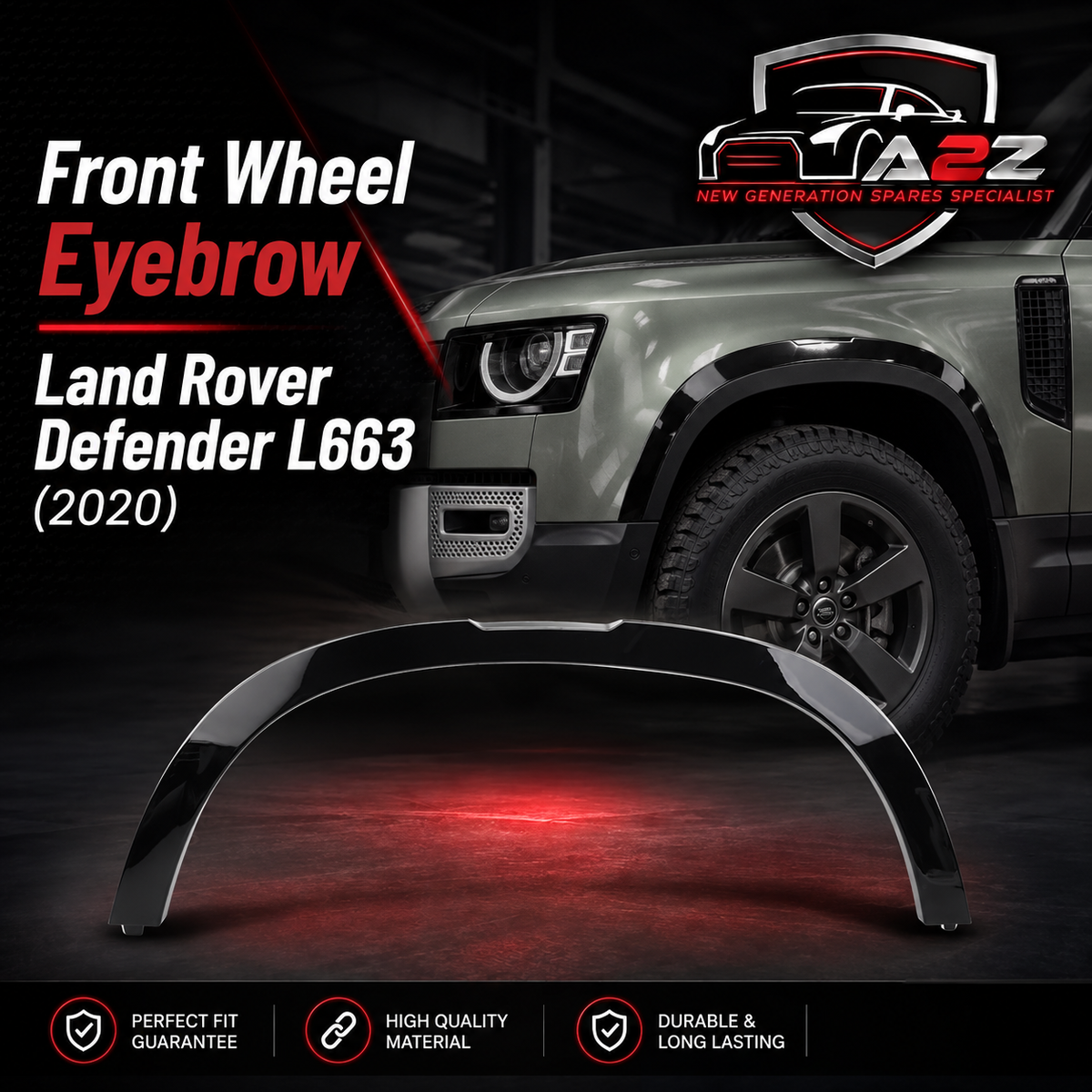 Front Wheel Eyebrow Left LR130587 Compatible With Land Rover Defender L663 (2020)