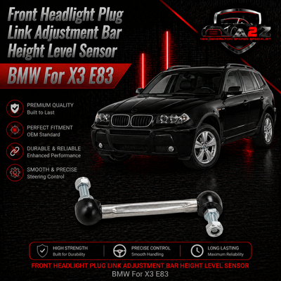 Front Headlight Plug Link Adjustment Bar Height Level Sensor 37143412759 Compatible With BMW For X3 E83
