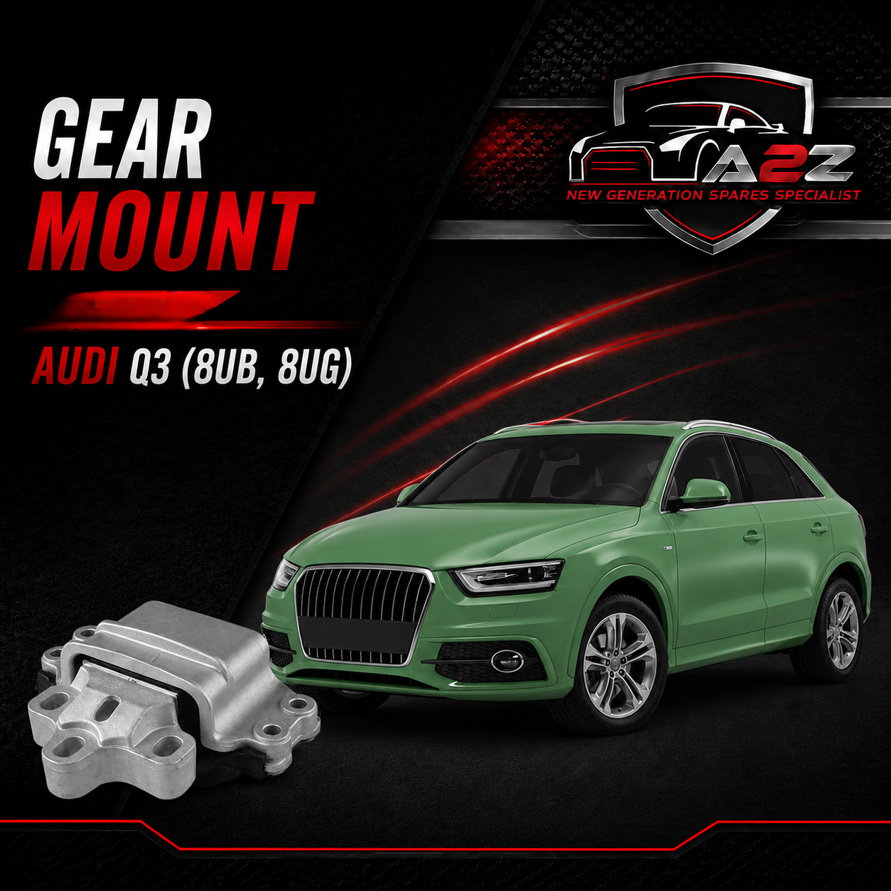 Gear Mount/Engine Mounting 5N0199555K 8J0199555K 8J0199555L Compatible With AUDI Q3 (8UB, 8UG)