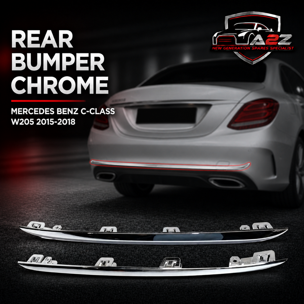 Rear Bumper Chrome Left 2058850521 & Right 2058850621 Compatible With MERCEDES BENZ C-CLASS W205 Tag No.108