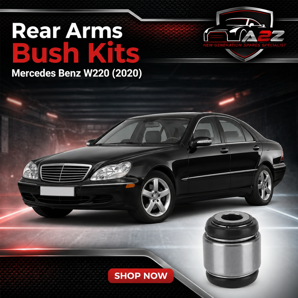 Rear Lower Control Arm Bushing/ Horn Bushing 2203520227 Compatible With Mercedes Benz W220