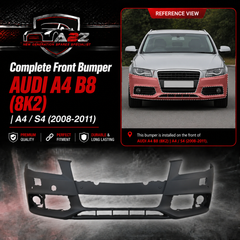 Front Rear Bumper 8K0807105C 8K0807105CGRU Compatible With AUDI A4 B8 (8K2) | A4 / S4 (2008-2011) No:- 13
