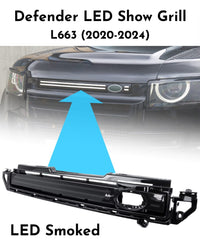 LED Show Grill Smoked Compatible With Land Rover Defender L633 (2020-24)