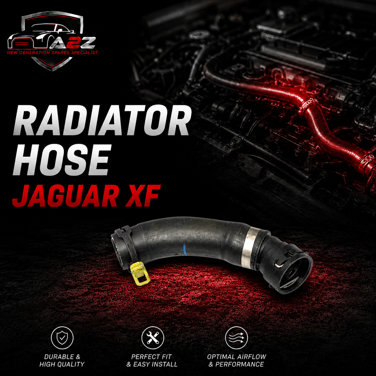 Radiator Hose C2C22711 Compatible With Jaguar XF Tag No.855