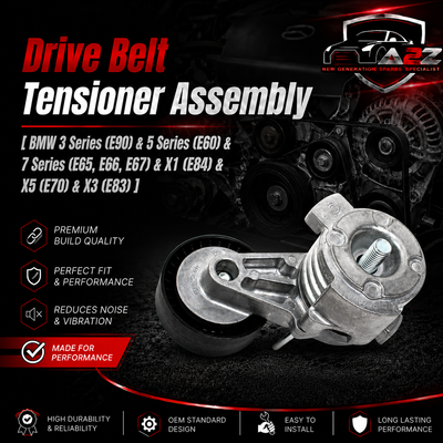 Belt Tensioner With Pulley 11287530314 11287535860 11288624196 Compatible with BMW 3 Series (E90) & 5 Series (E60) & 7 Series (E65, E66, E67) & X1 (E84) & X5 (E70) & X3 (E83)  Tag no: 6