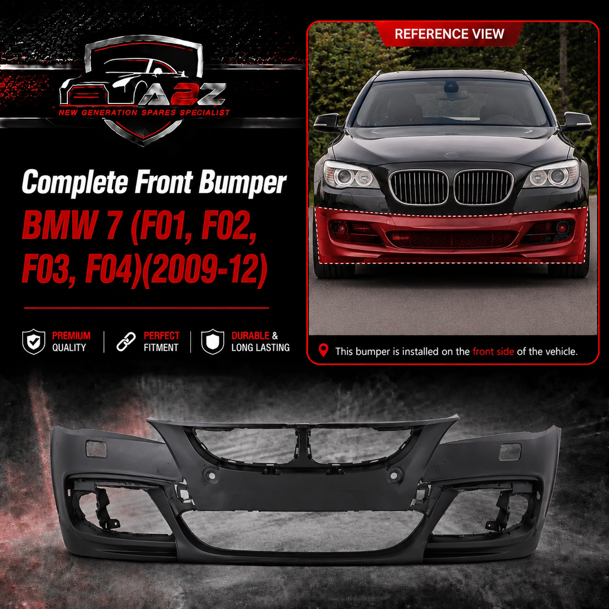 Front Bumper Complete 51117210897 Compatible With BMW 7 (F01, F02, F03, F04)(2009-12)