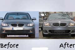 Complete Bumper Kit Front & Rear Both FRBK421 Compatible With BMW E60 New Upgrade to BMW E60 New MT