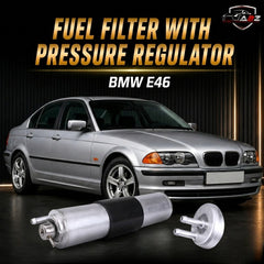 Fuel Filter With Pressure Regulator 13321439407 13327512017 13327512018 13327512019 Compatible With BMW E46