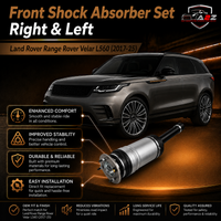 Front Shock Absorber Set Right & Left LR148862 LR148863 LR090609 LR090610 Compatible With Land Rover Range Rover Velar L560 (2017-25)