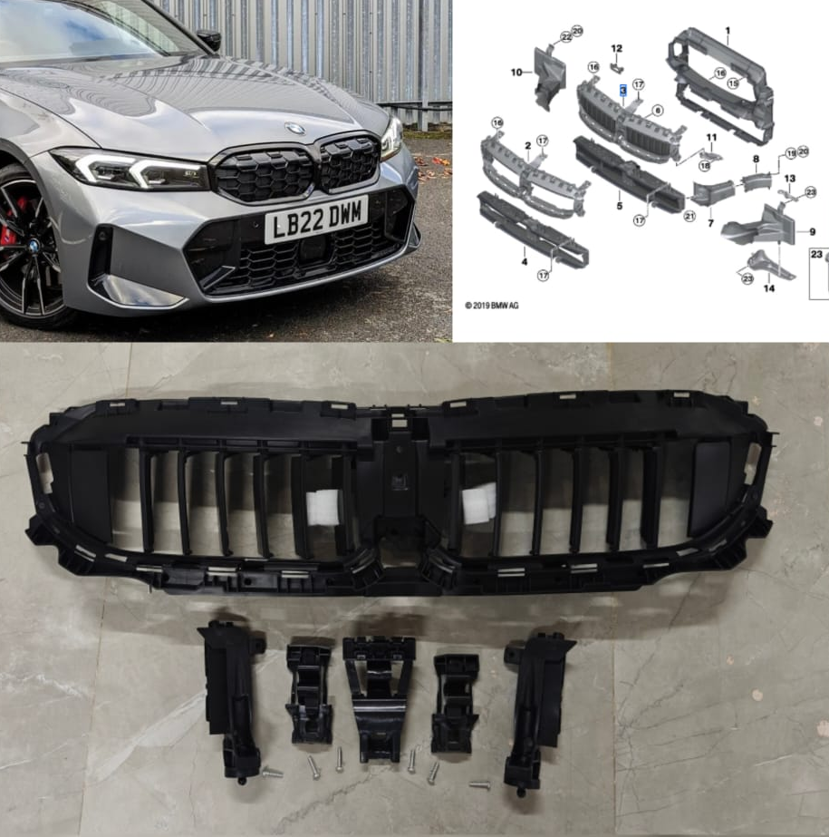 Complete Air Duct With Motor 51745A2DB49 Compatible With BMW 3 SERIES (G20) LCI (2023-2025)