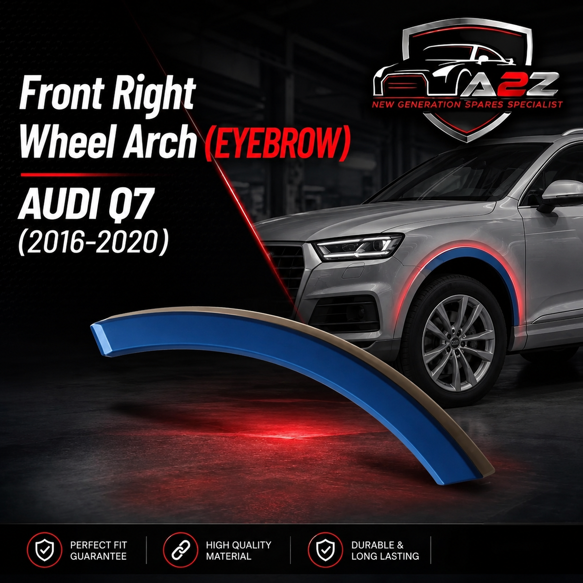 Front Right Wheel Arch (EYEBROW) 4M0854820HGRU Compatible With AUDI Q7 4M (2016-2020) Tag No.94