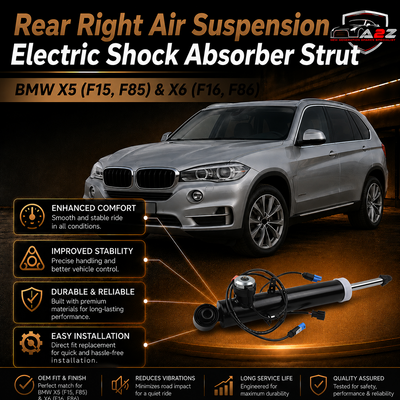 Rear Right Air Suspension Electric Shock Absorber Strut 37106875088 Compatible With BMW X5 (F15, F85) & X6 (F16, F86)