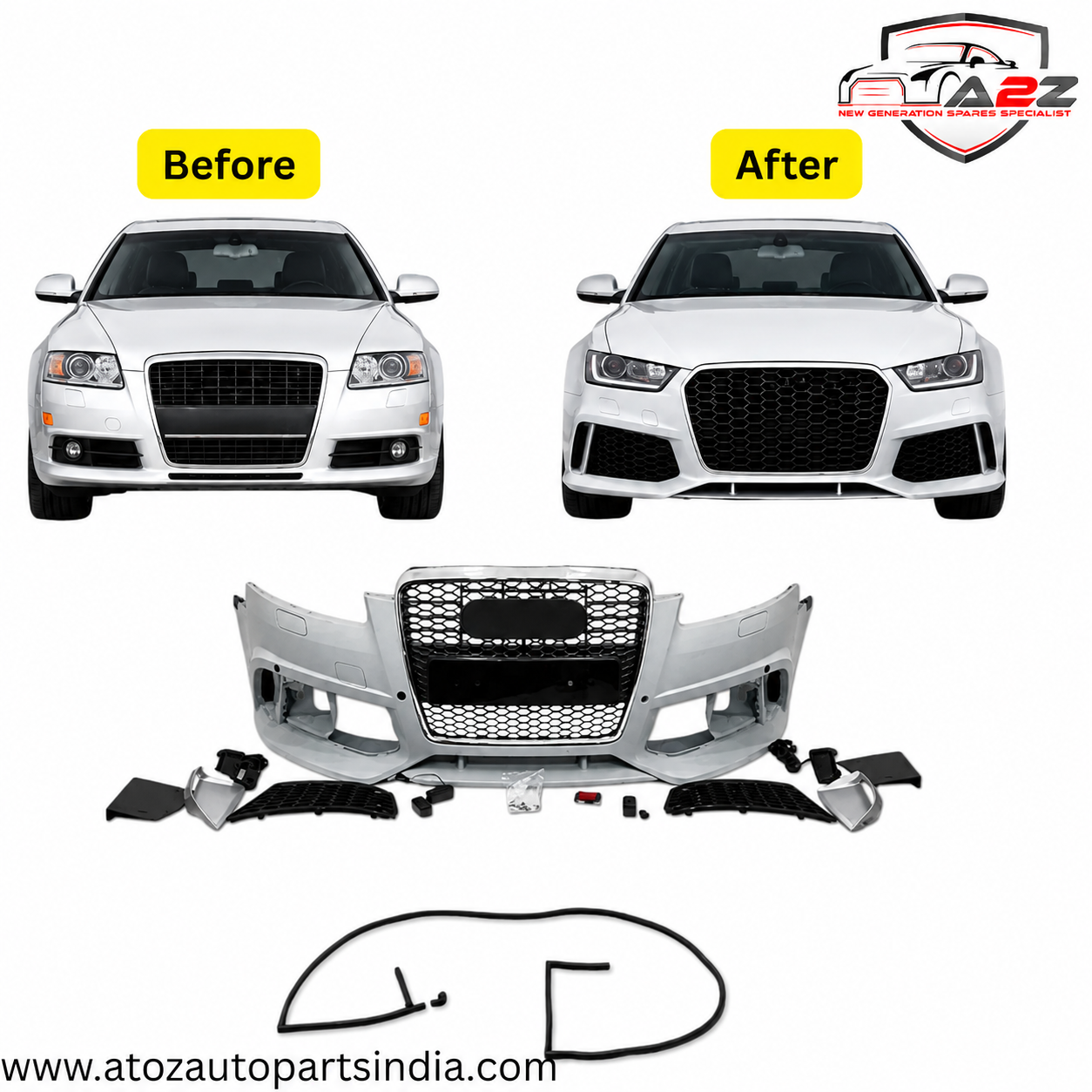 Front Bumper Kit Compatible With Audi A6 B8 To RS6  {2005-2012} FBK.9