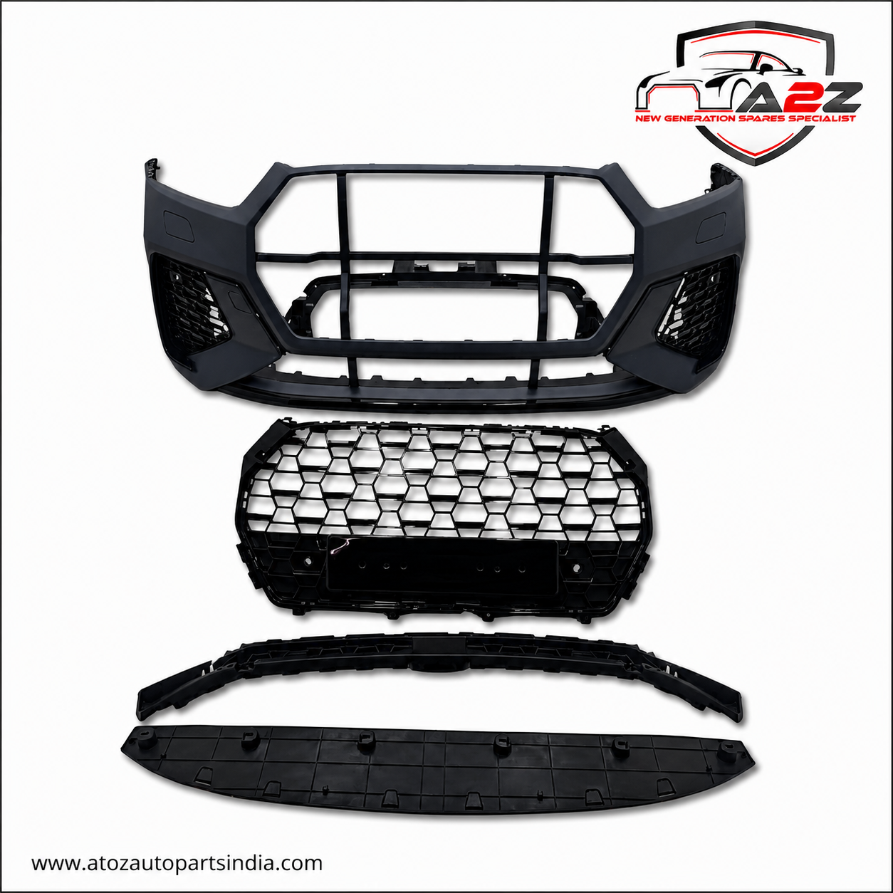 Front Bumper Bumper Kit FBK16 Compatible With Audi Q3 (2012-19) Upgrade Into RSQ3