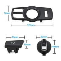 Headlight Switch Cover Panel 4 PCS Set 61316803965 Compatible With BMW 5 Series (F10) 5 Gran Turismo (F07) 7 Series  (F01, F02, F03, F04) X3 (F25)