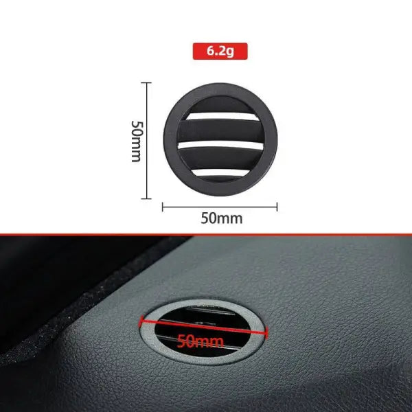 Mercedes Benz 212 Front AC Vent Dashboard Left & Right Set 21283103599051 Black Round