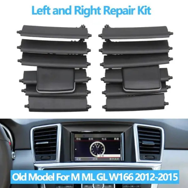 Center AC Conditioner Air Vent Grill Outlet Tab Clip Repair Kit 1668300054 1668300654 Compatible With MERCEDES BENZ GL-CLASS W166 & M-CLASS W166 Tag-ACR-11